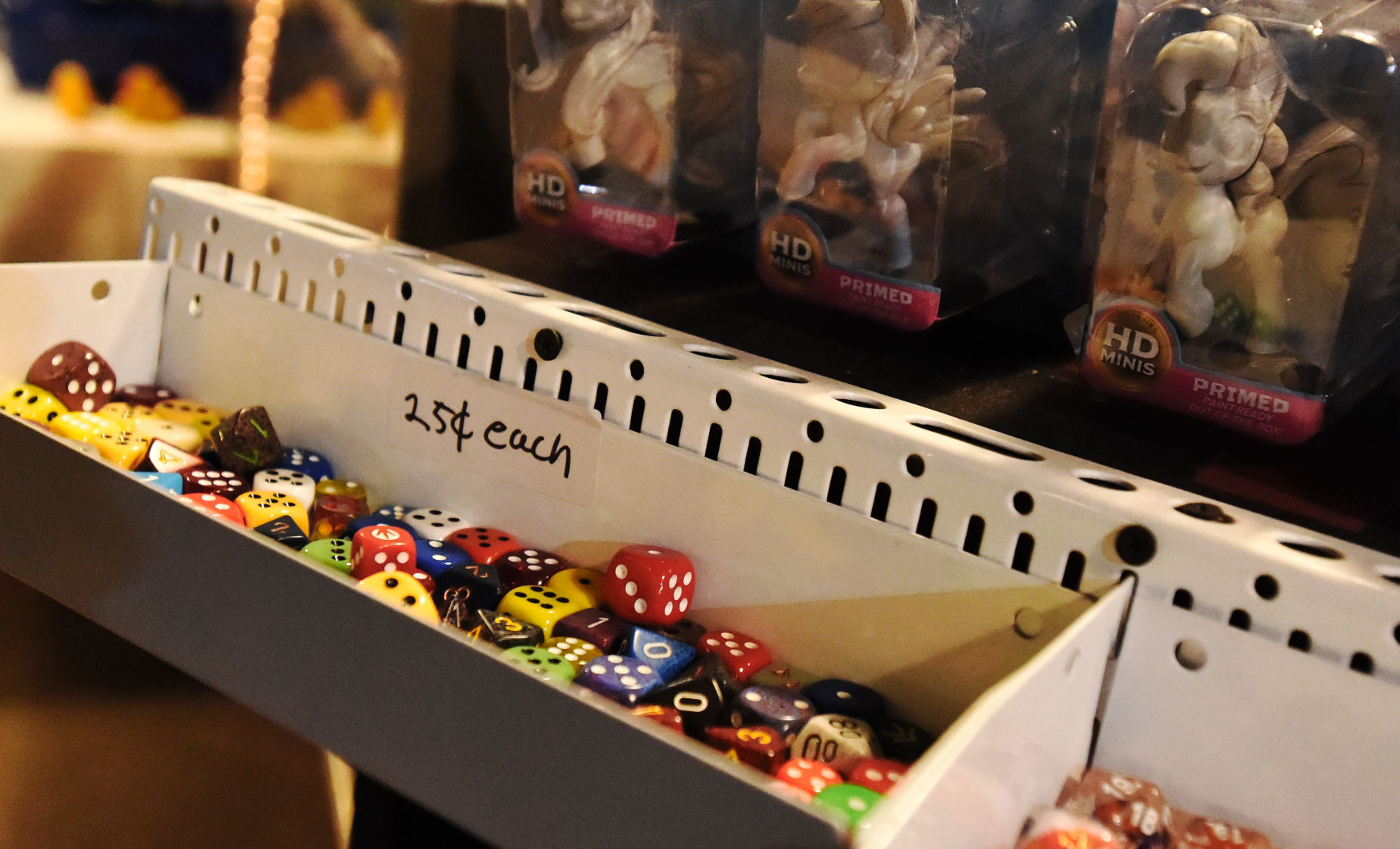 Dice and figurines for sale